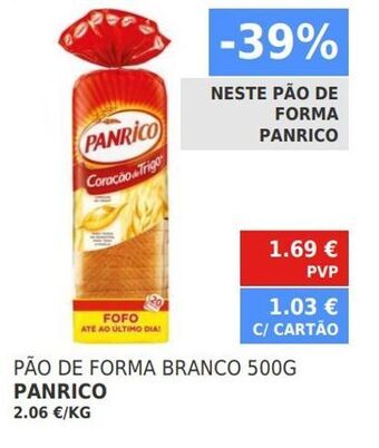 Minipreço Pão de forma panrico promoção