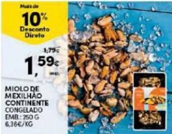 Continente Miolo de Mexilhão Continente 250g promoção