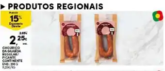 Continente Chourico da Guarda Regular/Picante Continente 200g promoção