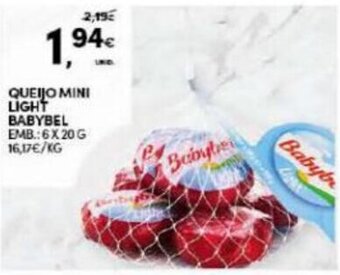 Continente Queijo Mini Light Babybel 6 x 20g promoção