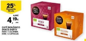Continente Café Biológico Dolce Gusto 12 Cápsulas promoção