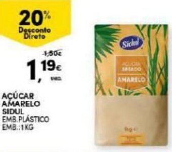 Continente Açúcar Amarelo Sidul 1kg promoção