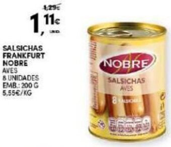 Continente Salsichas Frankfurt Nobre 200g promoção