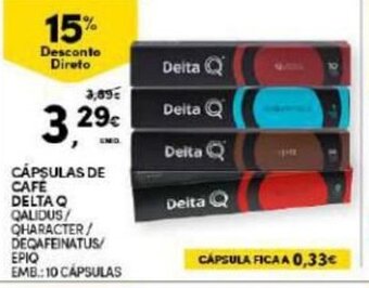 Continente Cápsulas de Café Delta Q 10 Cápsulas promoção