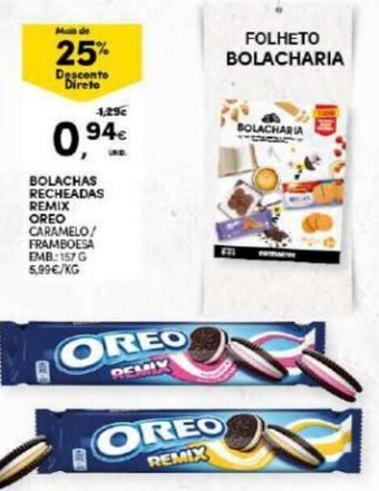 Continente Bolachas Recheadas Remix Oreo 157g promoção