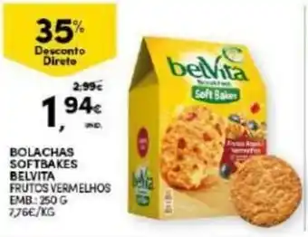 Continente Bolachas Softbakes Belvita 250g promoção