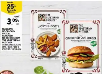 Continente Nuggets Nochicken Lucky/Burguer Nochickenout The Vegetarian Butcher 150g/160g promoção