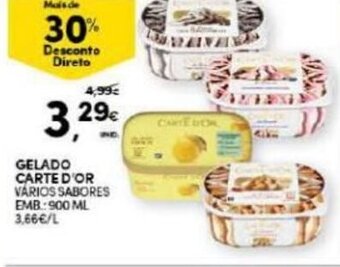 Continente Gelado Carte D'Or 900ml promoção