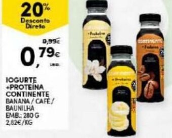 Continente Iogurte + Proteína Continente 280g promoção