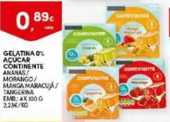 Continente Gelatina 0% Açúcar Continente 4 x 100g promoção