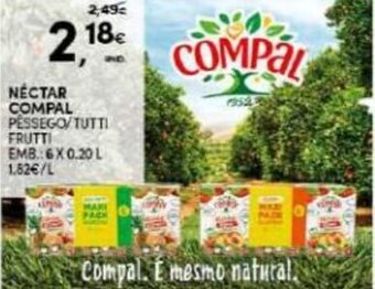 Continente Néctar Compal 6 x 0,20L promoção