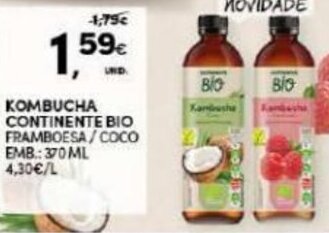 Continente Kombucha Continente Bio 370ml promoção