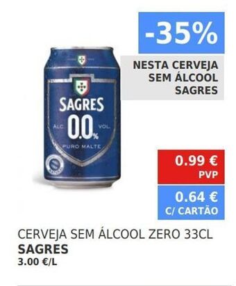 Minipreço Cerveja sem álcool sagres promoção