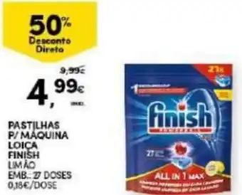 Continente Pastilhas P/ Máquina Loiça Finish 27 Doses promoção