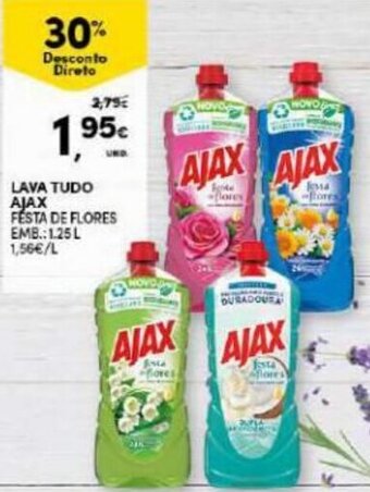 Continente Lava Tudo Ajax 1,25L promoção