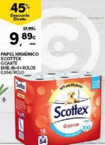 Continente Papel Higiénico Scottex promoção
