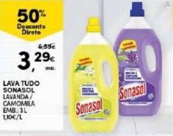 Continente Lava Tudo Sonasol 3L promoção