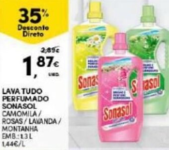 Continente Lava Tudo Perfumado Sonasol 1,3L promoção