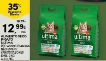 Continente Alimento Seco P/Gato Ultima 3kg promoção