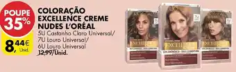 Pingo Doce Coloração Excellence Creme Nudes L'Oréal promoção