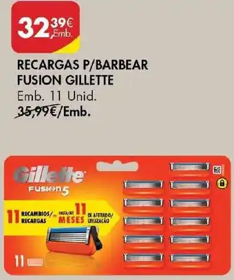 Pingo Doce Recargas P/Barbear Fusion Gillette 11 Unid promoção