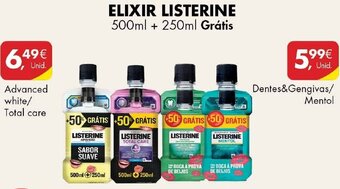 Pingo Doce Elixir Listerine 500ml + 250ml promoção