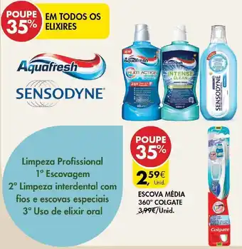 Pingo Doce Aquafresh Sensodyne Escova Média 360° Colgate promoção