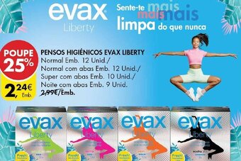 Pingo Doce Pensos Higiénicos Evax Liberty 12 Unid promoção