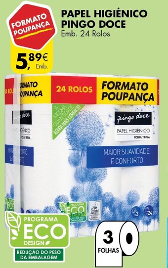 Pingo Doce Papel Higiénico Pingo Doce 24 Rolos promoção