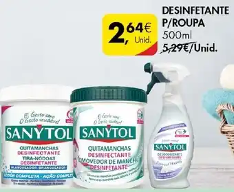 Pingo Doce Sanytol Desinfetante P/Roupa 500ml promoção