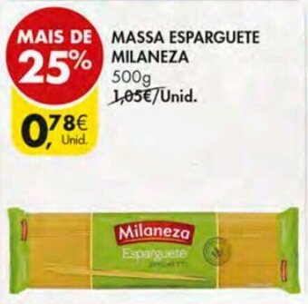 Pingo Doce Massa Esparguete Milaneza 500g promoção