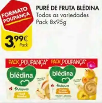 Pingo Doce Puré de Fruta Blédina 4x95 promoção