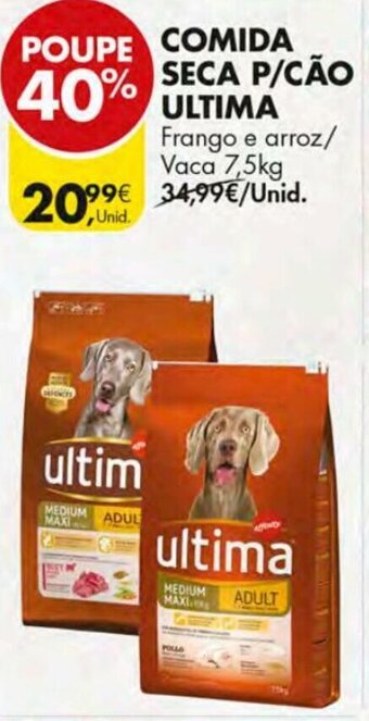 Pingo Doce Comida Seca P/Cão Ultima 7,5kg promoção
