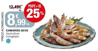 Intermarché Camarão 20/30 Aquicultura Congelado promoção