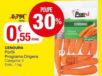Intermarché Cenoura PorSi Programa Origens 1kg promoção