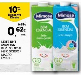 Continente Bom dia Leite mimosa promoção