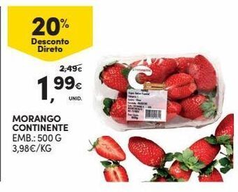 Continente Bom dia Morango promoção