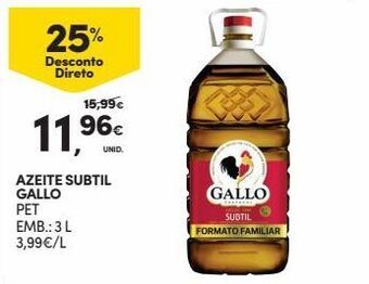 Continente Bom dia Azeite extravirgem gallo promoção
