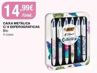 Intermarché Caixa Metálica Esferográficas BIC c/6 promoção