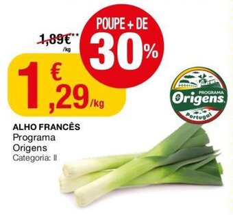 Intermarché Alho Francês Programa Origens promoção