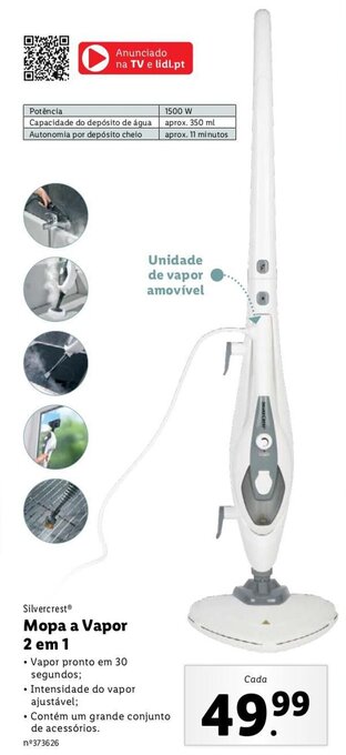Lidl Silvercrest Mopa a Vapor 2 em 1 promoção