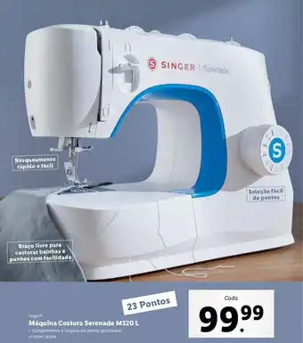 Lidl Singer Máquina Costura Serenade M320 L promoção