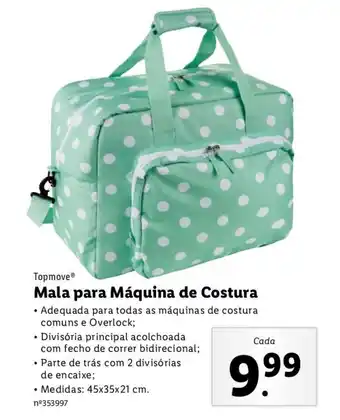 Lidl Topmove Mala para Máquina de Costura 45 x 35 x 21cm promoção