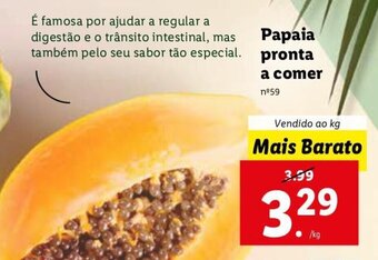 Lidl Papaia Pronta a Comer promoção
