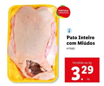 Lidl Pato Inteiro com Miúdos promoção