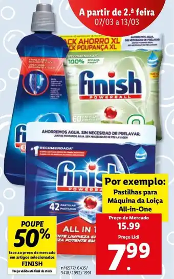 Lidl Finish Pastilhas para Máquina da Loiça All-in-One promoção