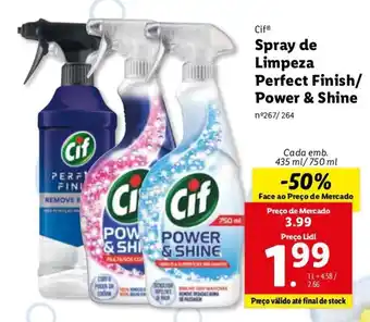 Lidl Cif Spray de Limpeza Perfect Finish/Power & Shine 435ml/750ml promoção