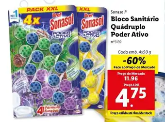 Sonasol Bloco Sanitário Quádruplo Poder Activo 4 x 50g