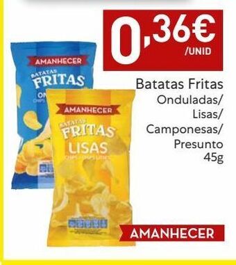 Amanhecer Batata chips amanhecer promoção