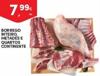 Continente Borrego Inteiro, Metades e Quartos Continente promoção